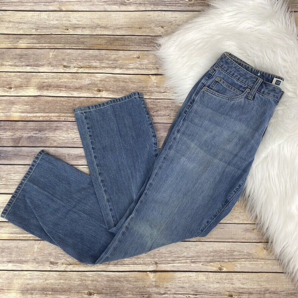 Gap Women's Bootcut Jeans Size 6 100% Cotton Mid Rise Medium Wash Zipper Fly Y2K